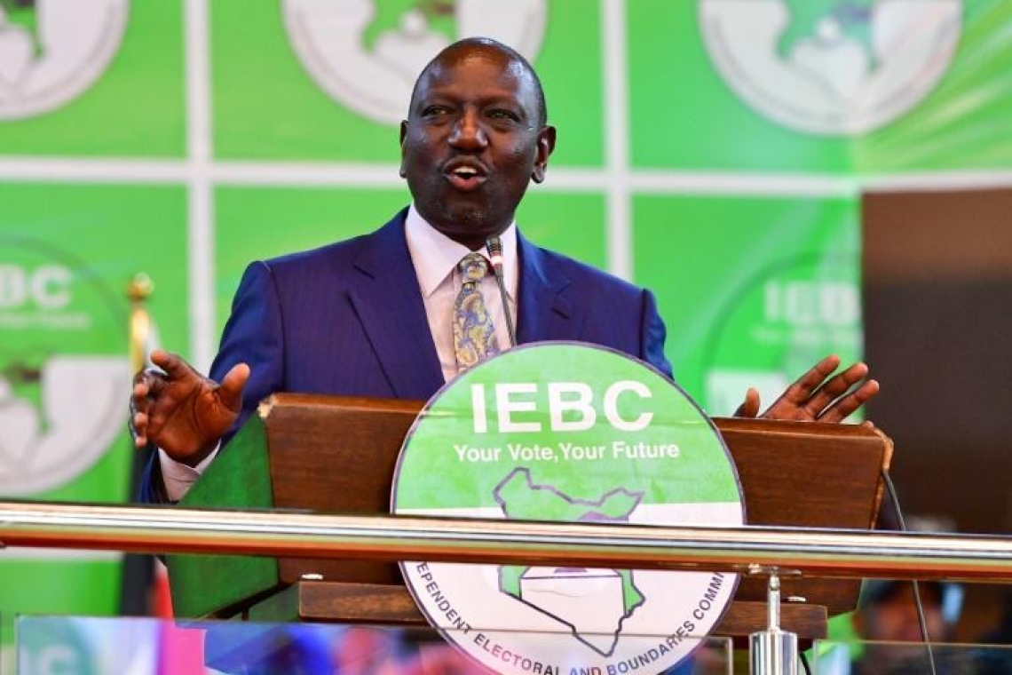 Kenya : William Ruto déclaré vainqueur avec 50,49% par le président de la commission électorale